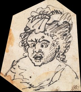 Testa maschile grottesca da William Hogarth
